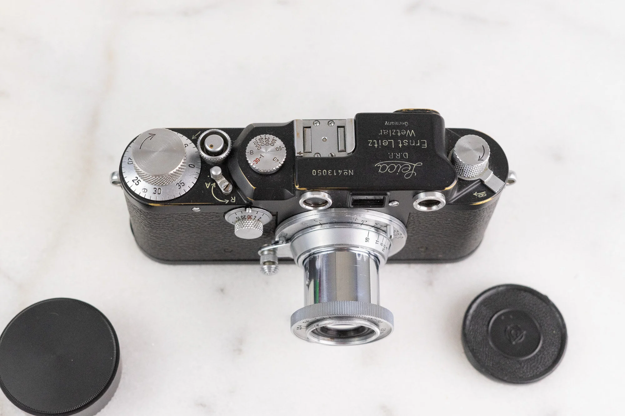 Leica IIIc - Professional Black Repaint - 35mm Film Camera with